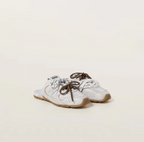 530 SL Mules - Bleached Leather & Gum Sole White