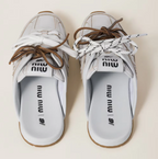530 SL Mules - Bleached Leather & Gum Sole White